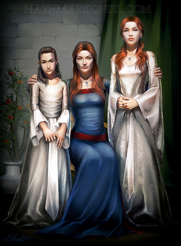 Arya Sansa Catelyn by Mathia Arkoniel.jpg