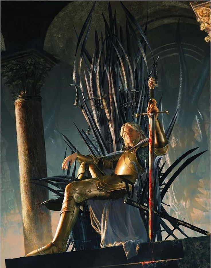 Jaime Lannister Iron Throne by Michael Komarck.jpg
