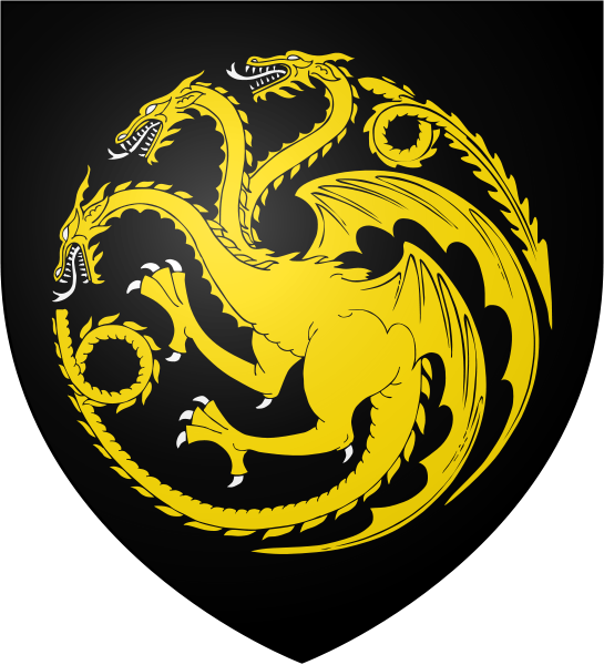 O Dragão Dourado, o estandarte de Aegon II Targaryen utilizado por seus apoiadores.