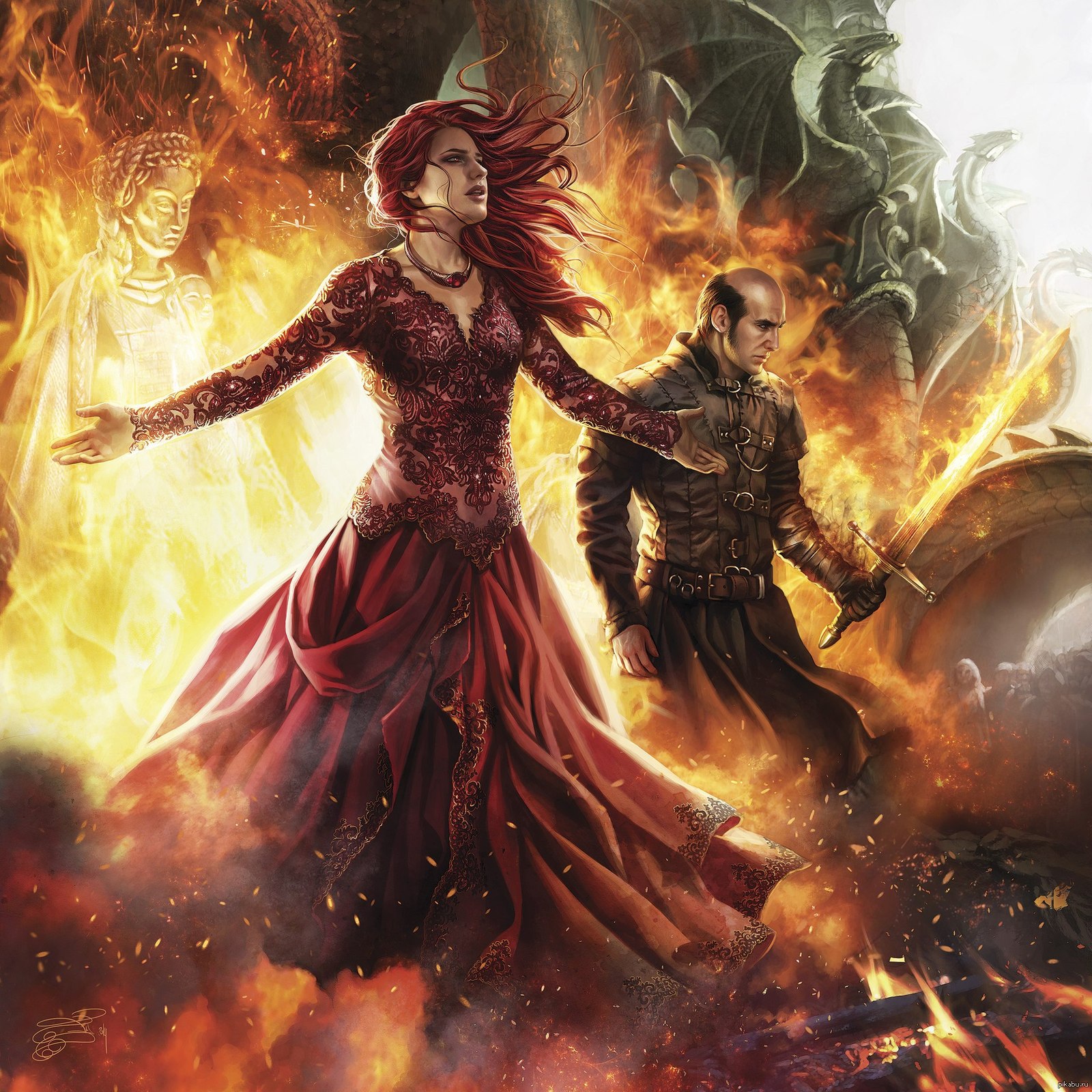 Stannis and Melisandre by Magali Villeneuve.jpg