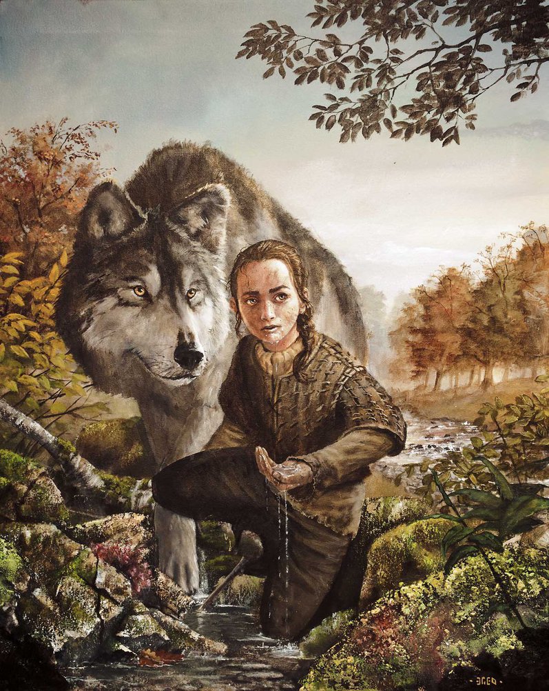 Arya Stark Nymeria by Nordheimer.jpg