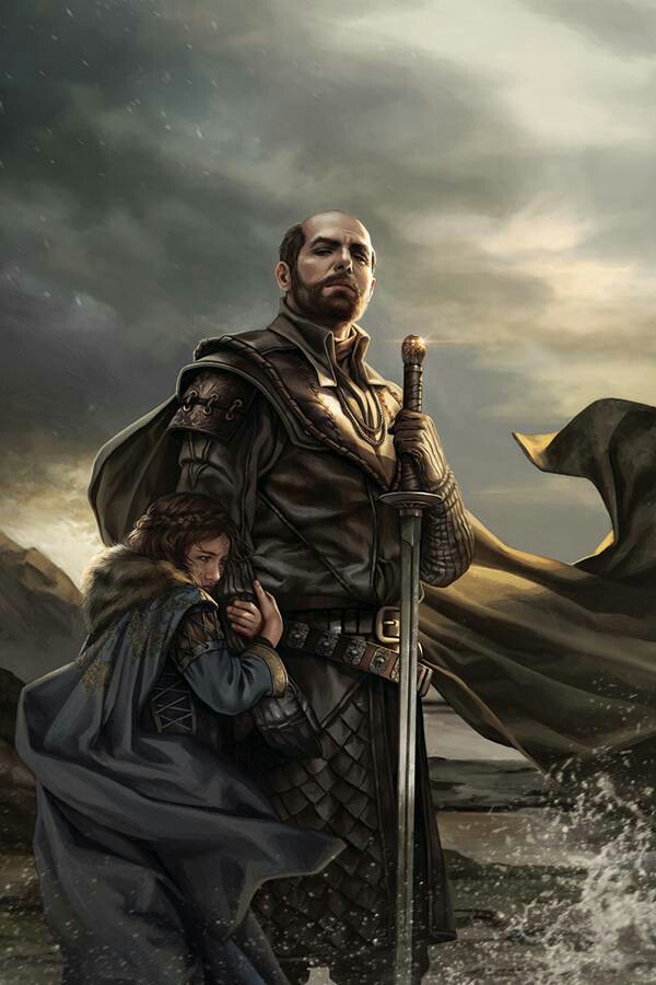 Stannis Baratheon and Shireen Baratheon By Magali Villeneuve.jpg