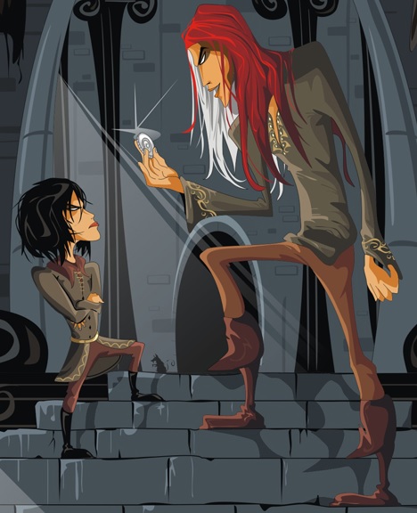 Arya and Jaqen by Dejan Delic.jpg