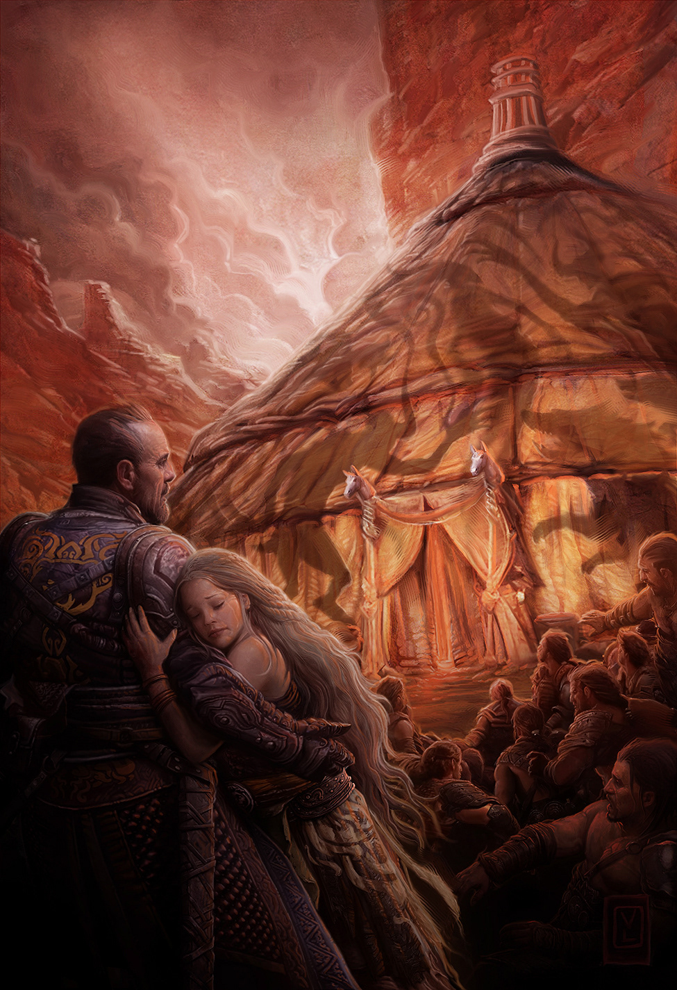 Daenerys Targaryen Jorah Mormont by Victor Manuel Leza Moreno.jpg