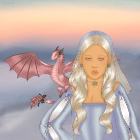 Rhaena Targaryen e Morning por Fkaluis.jpg